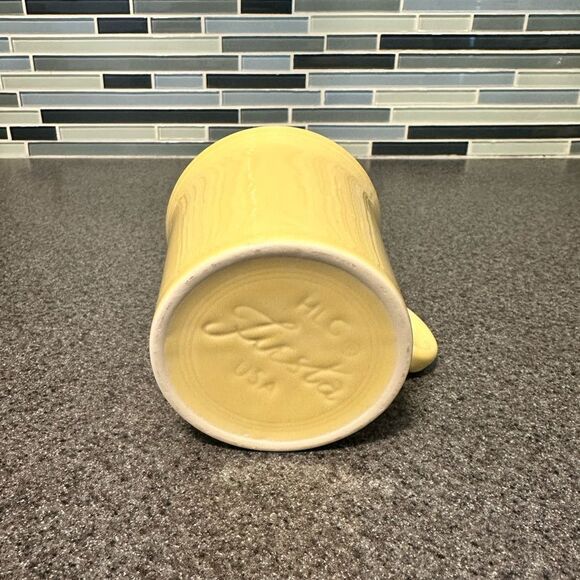 Fiestaware Ring Handled Mug Yellow Retired Color Post 86 Contemporary - Picture 3 of 3